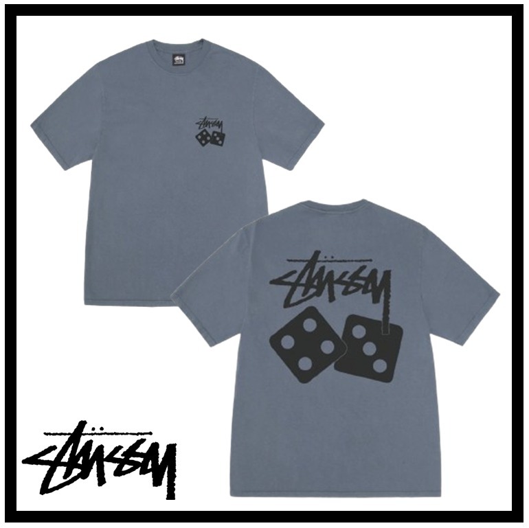 ★送料・関税込★Stussy★Pigment Dyed Dice TEE★Navy★