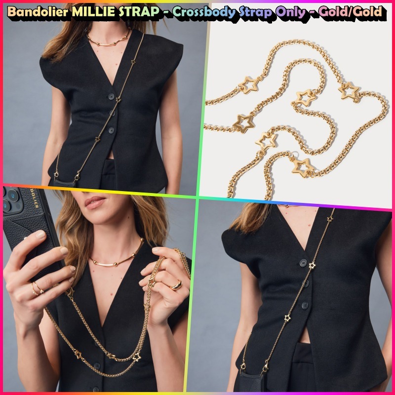 ★Bandolier★MILLIE STRAP - Crossbody Strap Only★Gld/Gld