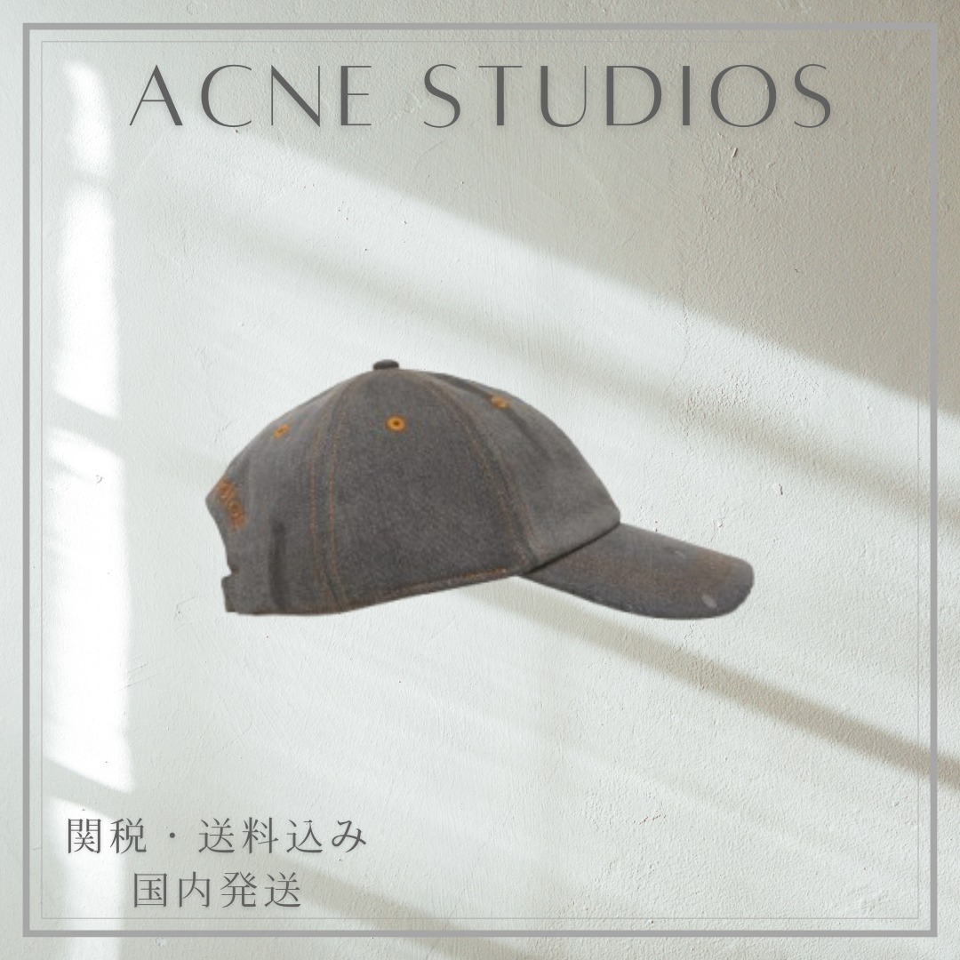 2025 SS【Acne Studios】ウォッシュドブラックのデニムキャップ
