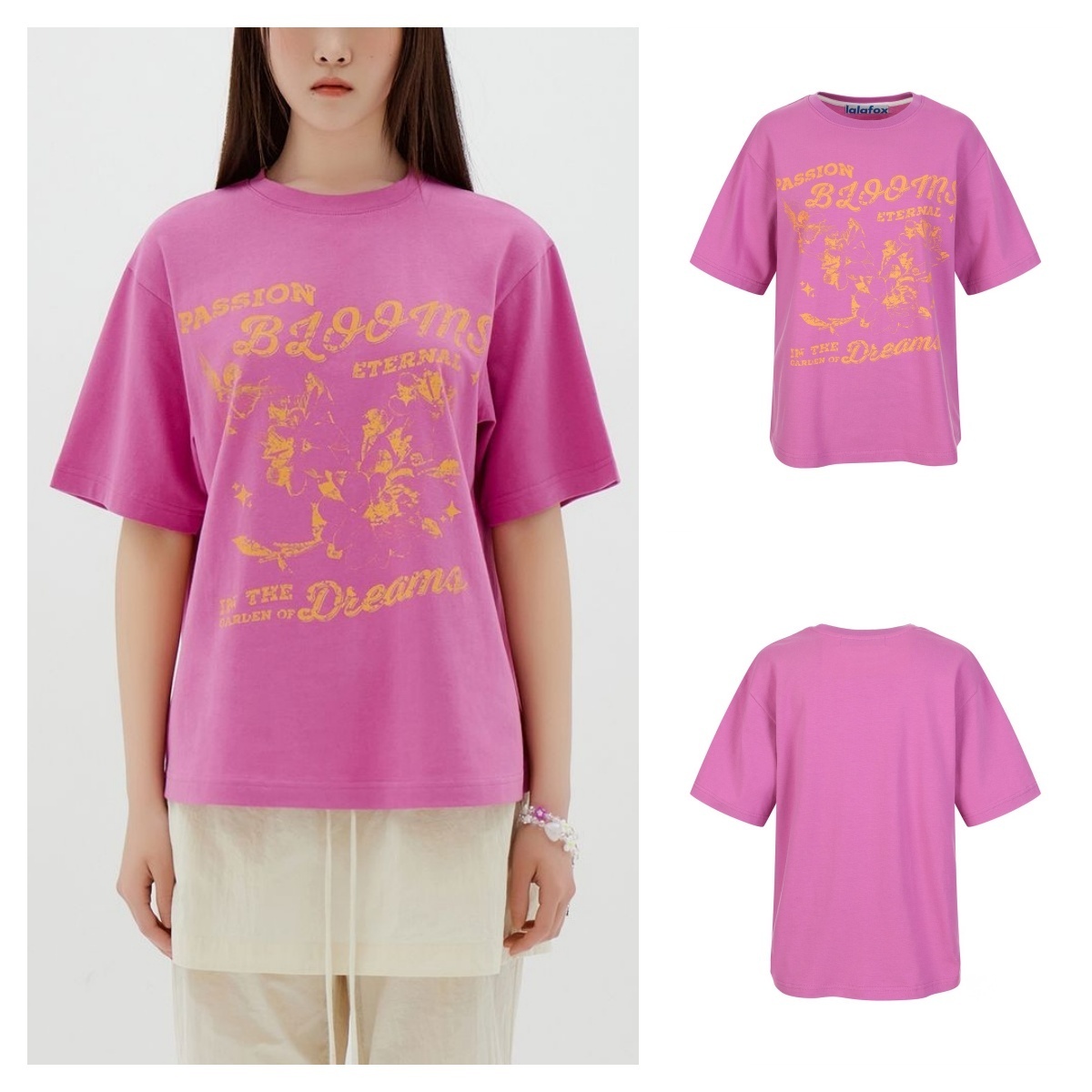 ★lalafox★VINTAGE ROSE ANGEL T-SHIRT★Pink★韓国★大人気★
