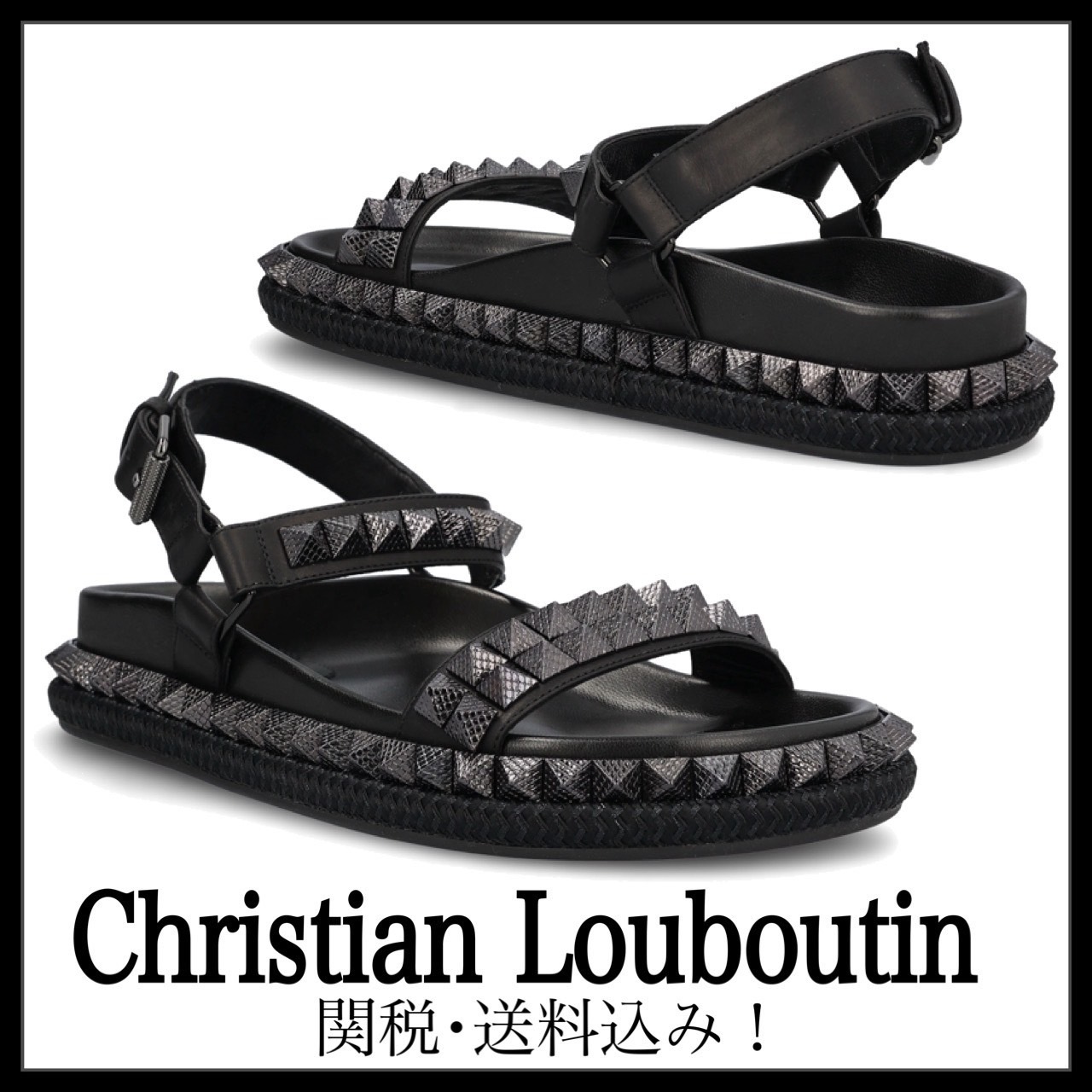 ＊Christian Louboutin＊ピラビズサンダル ワックスカーフスキン