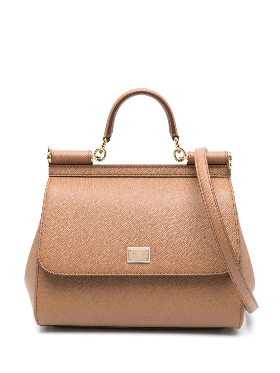 【関税＆送料込み】Dolce & Gabbana Brown 'Sicily' Large Bag