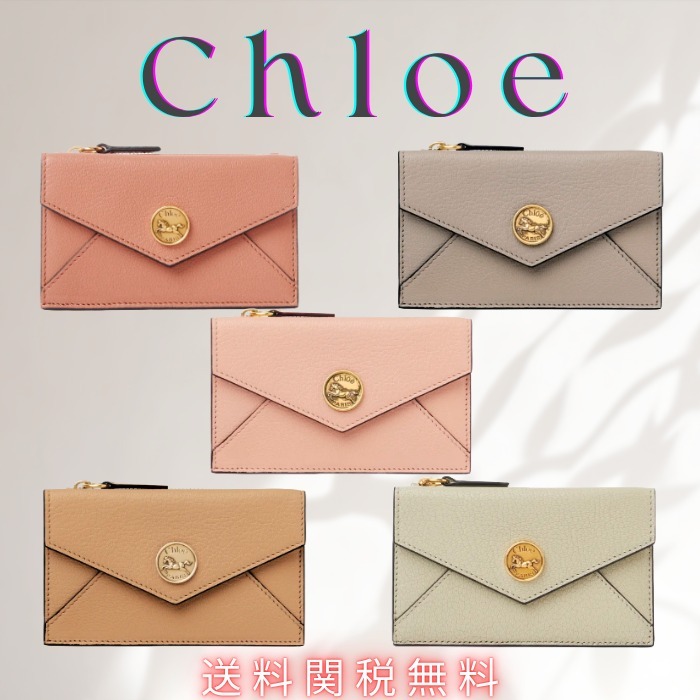 【Chloe】グレインレザー製 Envelopeスモール ウォレット
