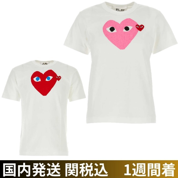 COMME des GARCONS/ハート プリント クルーネック T シャツ