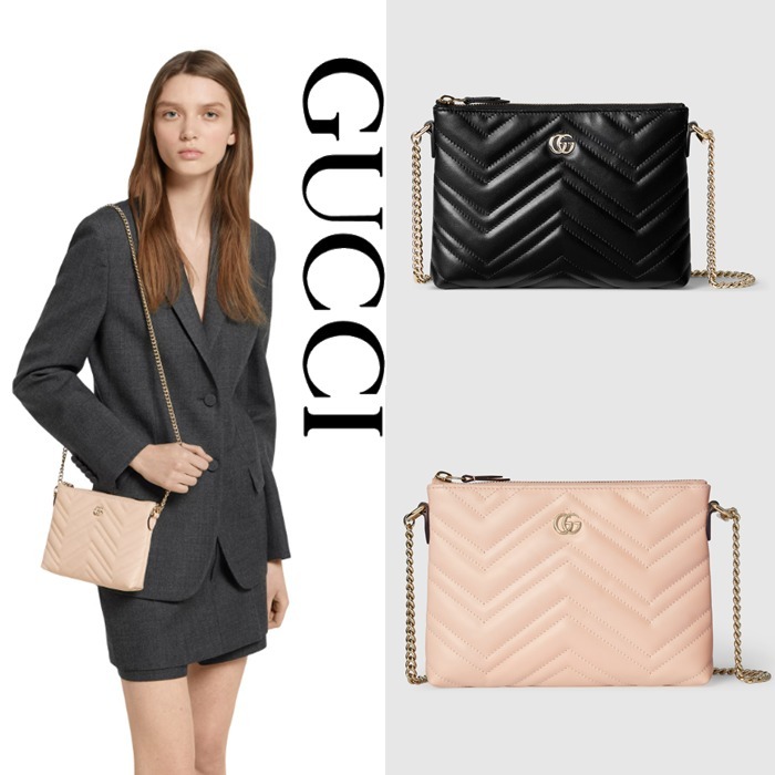 新作【GUCCI】〔GGマーモント〕チェーンポシェット、全2色