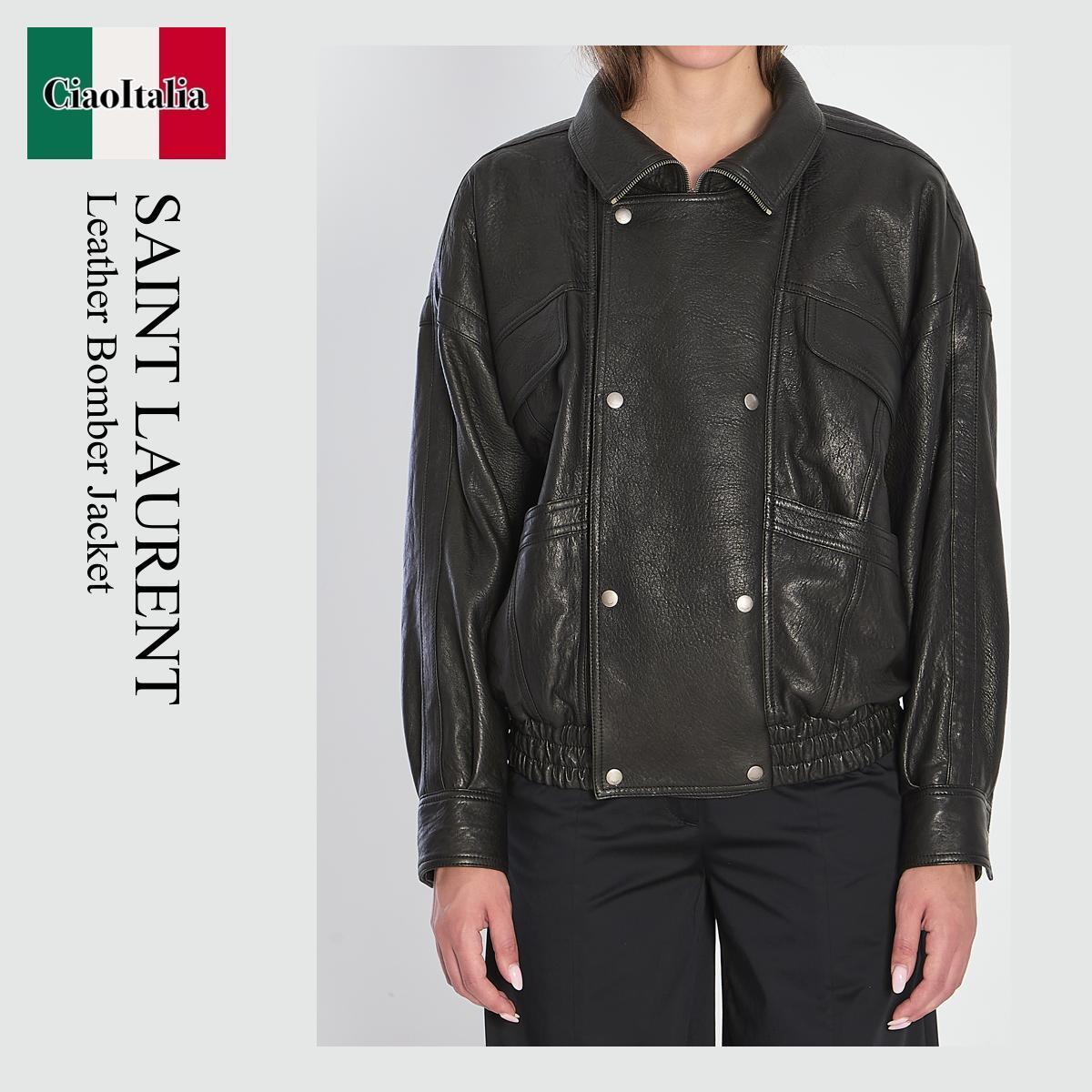 ブルゾン Saint Laurent Leather Bomber Jacket