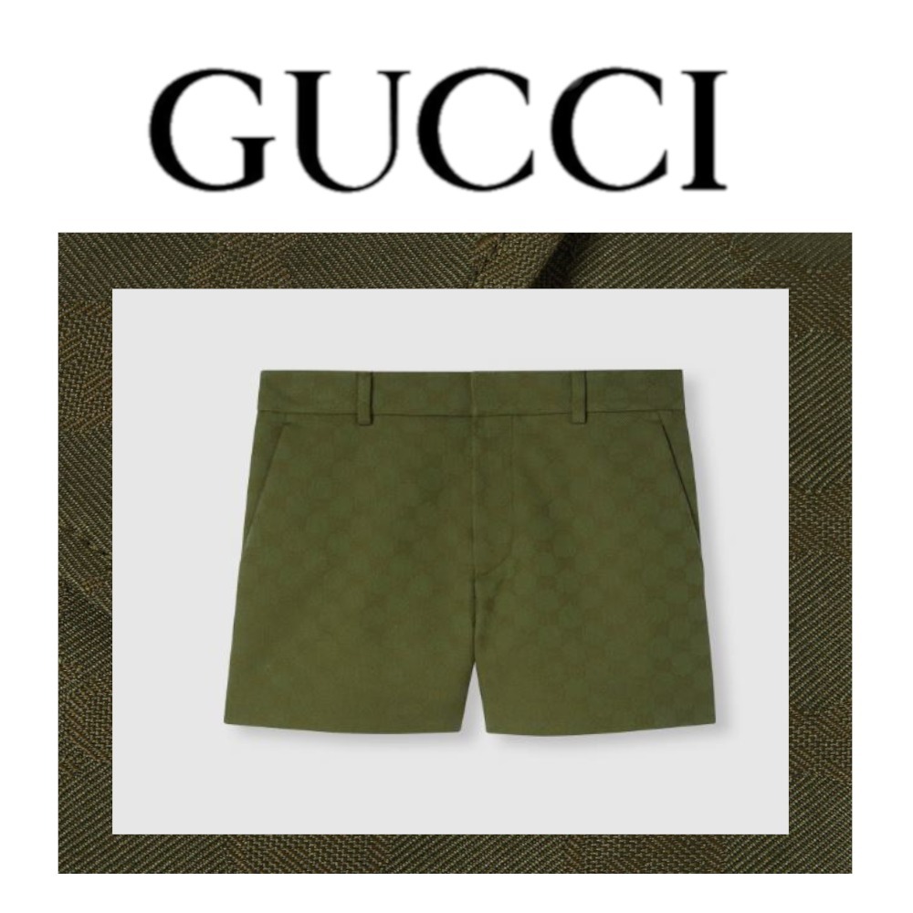 注目の新作♪【GUCCI】GGコットンギャバジン ショートパンツ
