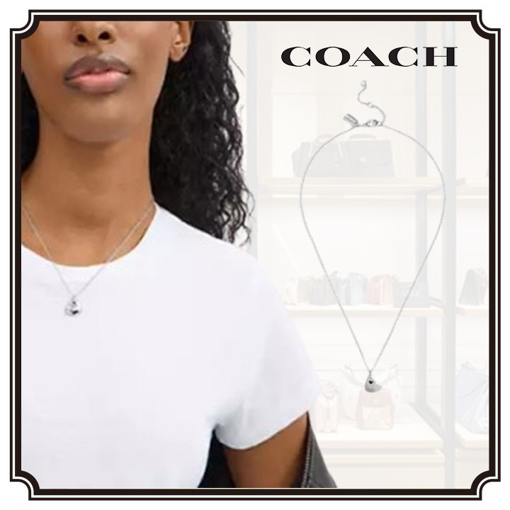 【COACH】オープン サークルハート ペンダント ネックレス