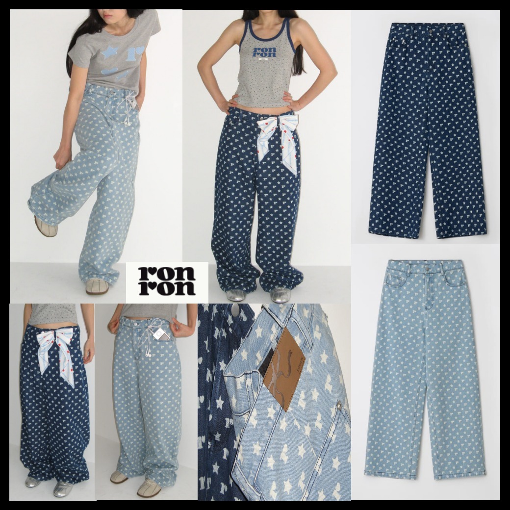 ★早期完売★RONRON★R STAR PRINTED DENIM PANTS★大人気★