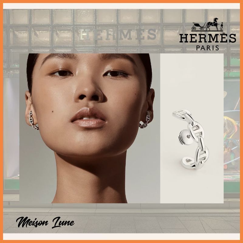【耳元にも♪】HERMES シェーヌダンクル アンシェーヌ ピアス