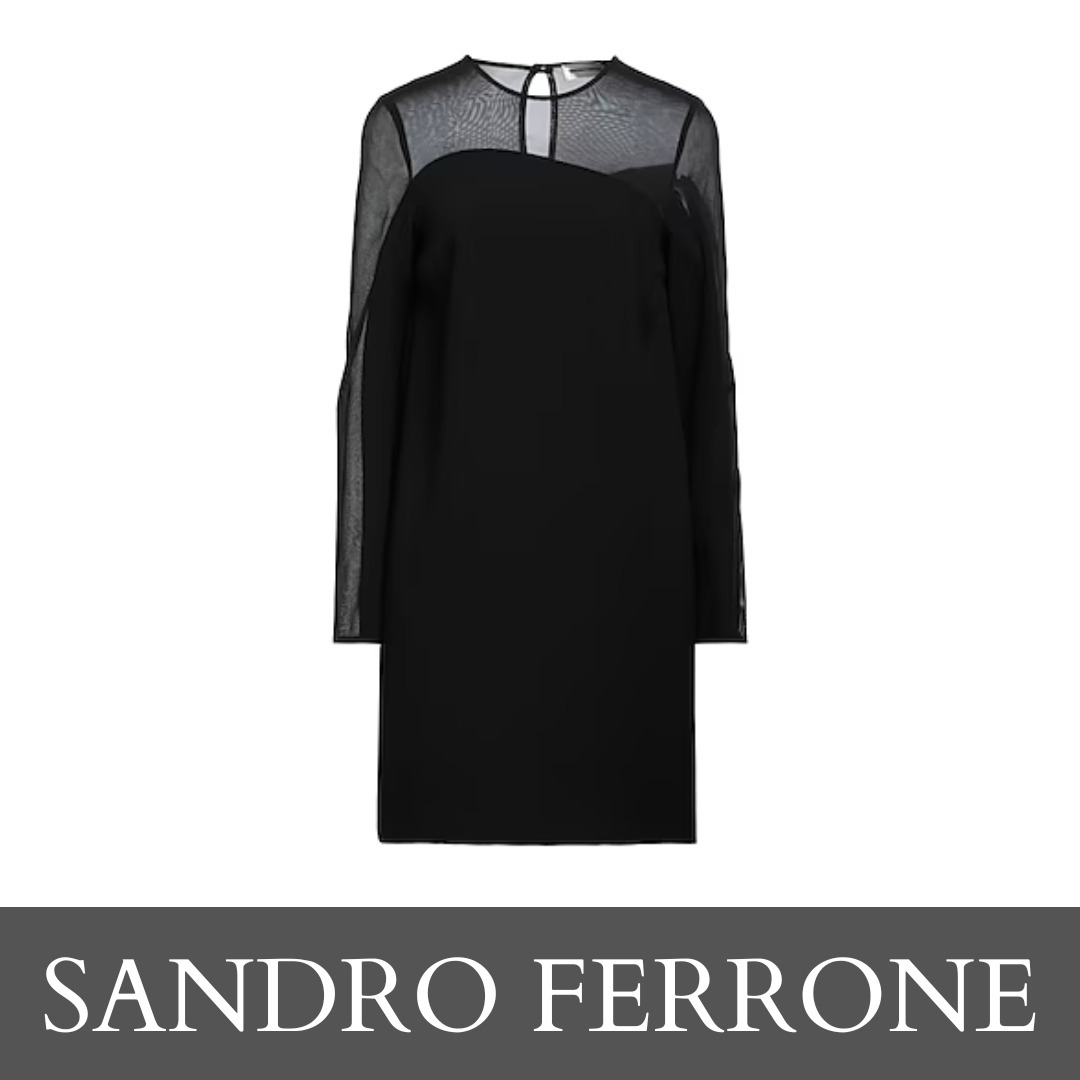 [国内発送] SANDRO FERRONE★ブラックミニ丈ドレス