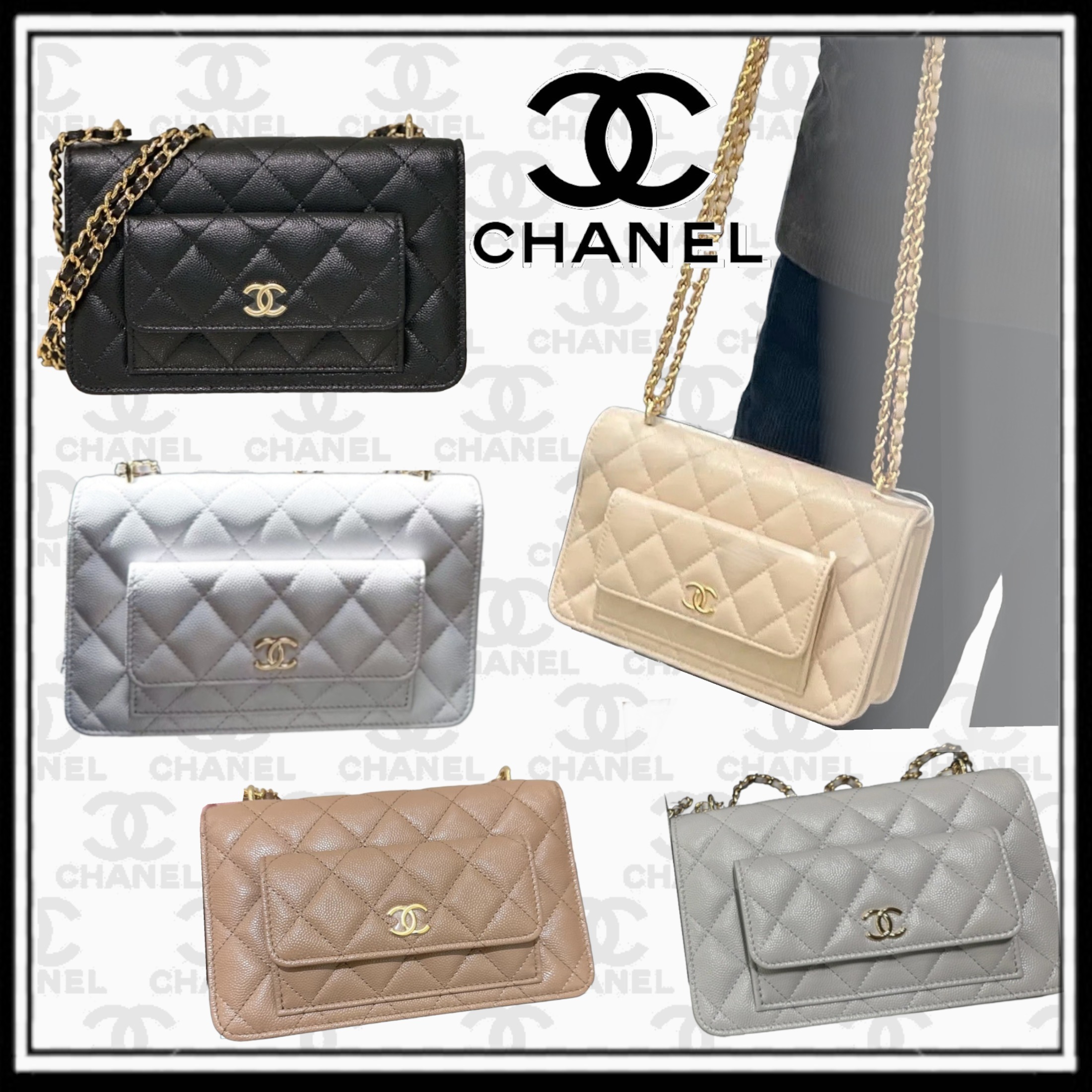 便利なポケット付き♪【CHANEL】チェーンウォレット