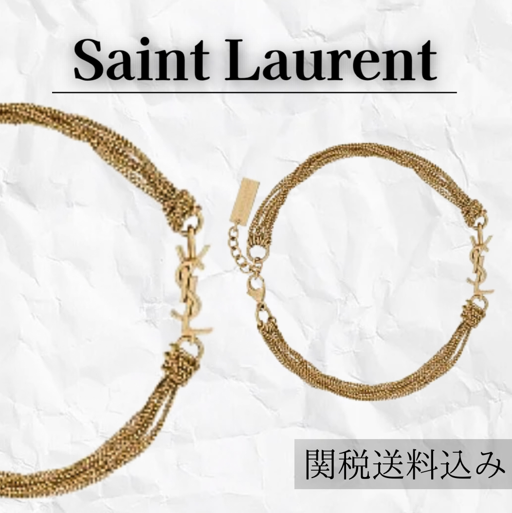 Saint Laurent カサンドラ タッセルブレスレット ゴールド