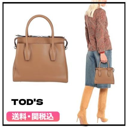 ★TOD'S★ トッズ ハンドバッグ カーキ 革 送料関税込
