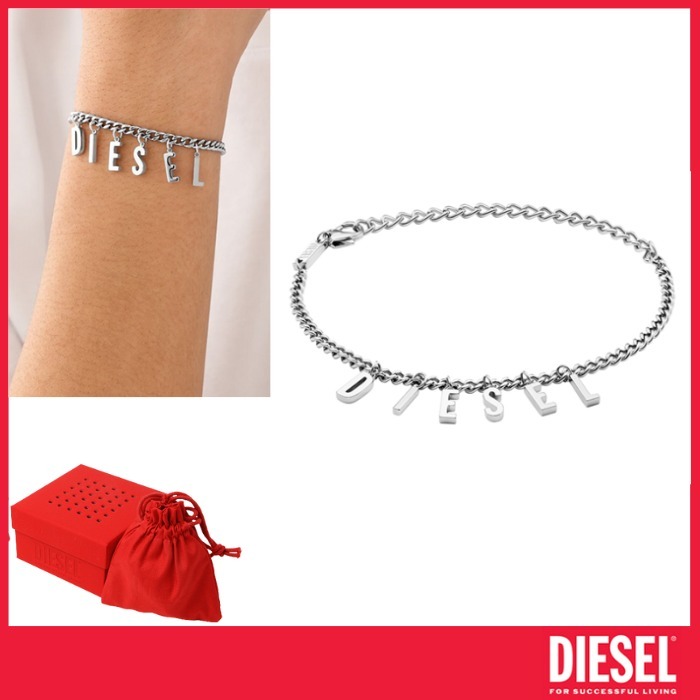 ★DIESEL★ディーゼル ロゴ チェーン ブレスレット UNISEX