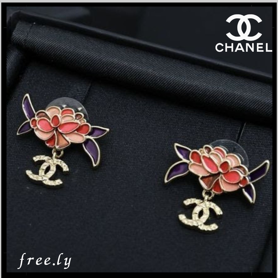 【和テイストなFlowerデザインがオシャレ♪】CHANEL ピアス