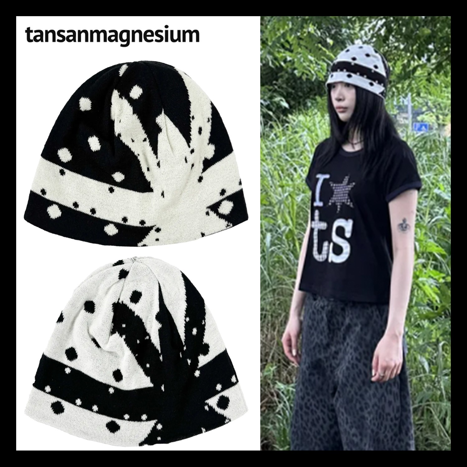 【TANSANMAGNESIUM】Jacquard Union Jack Beanie ビーニー