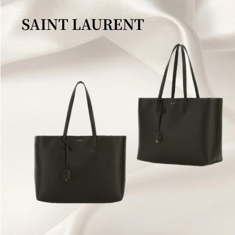 トートバッグ [SAINT LAURENT] Dark Green Leather Shopping Ba