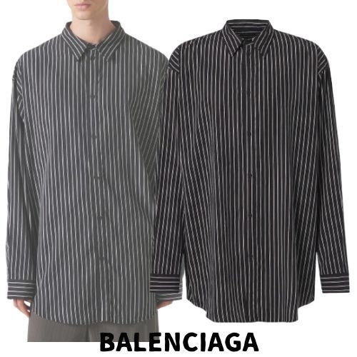 【BALENCIAGA】ストライプのポプリンシャツ