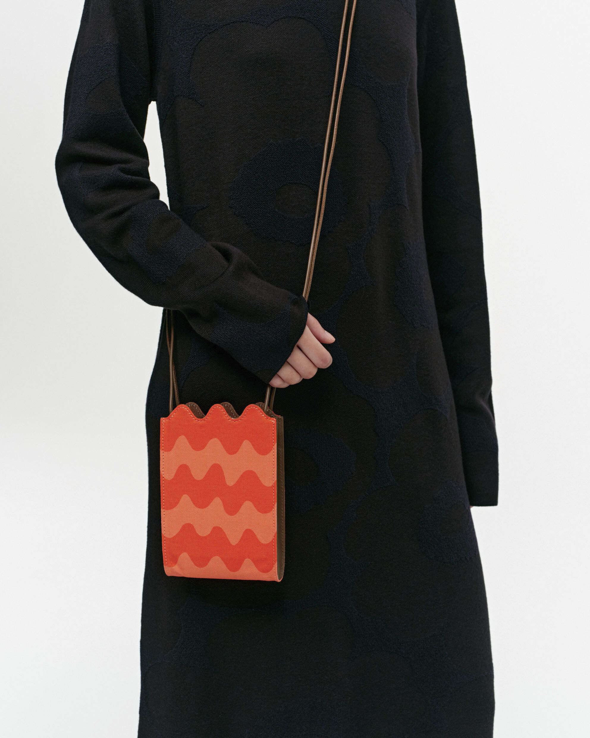 Marimekko Lokki ポシェット レッド×オレンジ