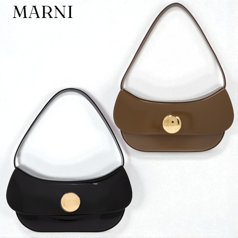 関税込☆MARNI☆レザーButterfly ミディアム ホーボーバッグ506