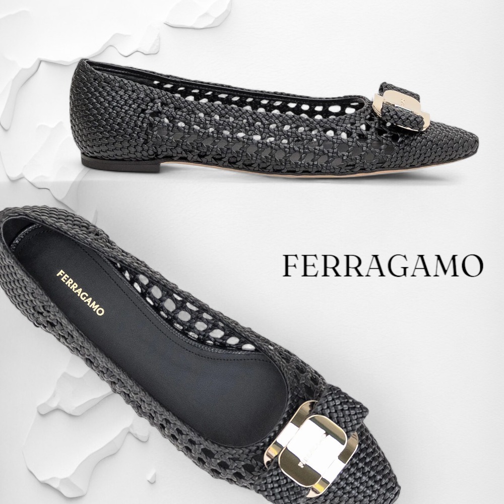 関税込☆SALVATORE FERRAGAMO☆ZEA バレエフラットシューズ507