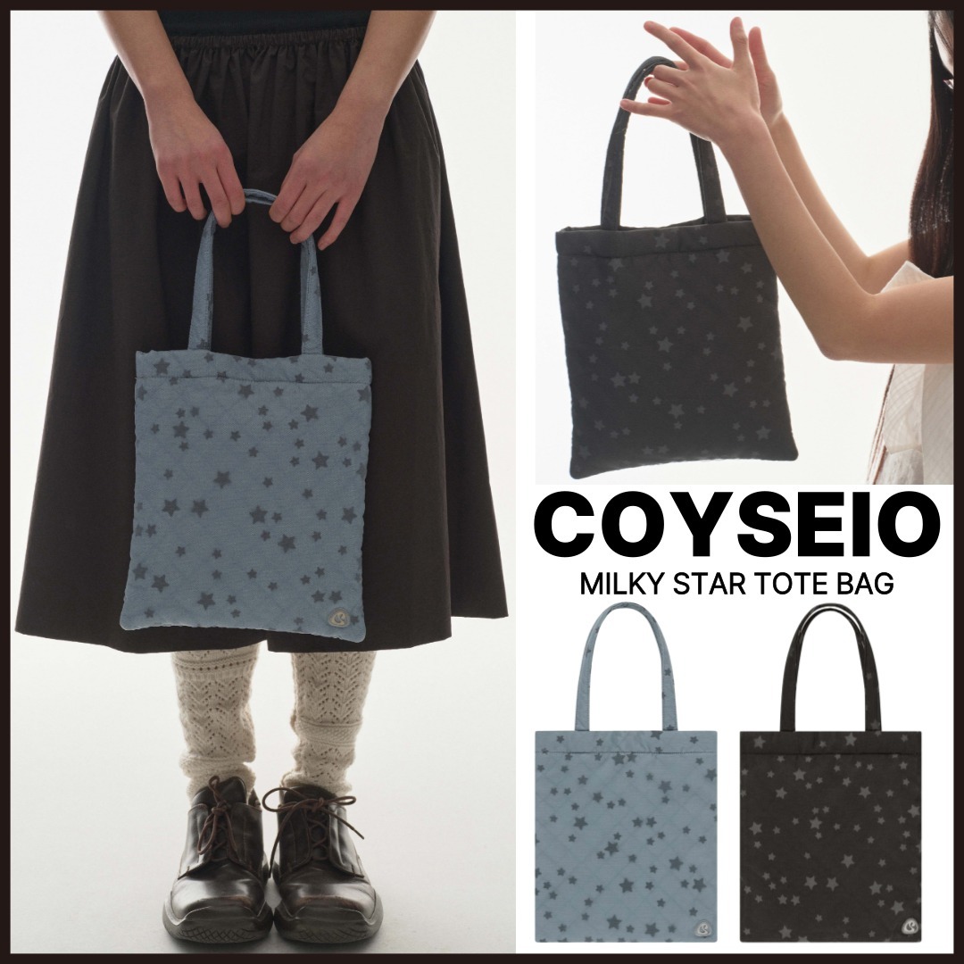 [COYSEIO]◆韓国大人気◆ MILKY STAR TOTE BAG ◆追跡可◆