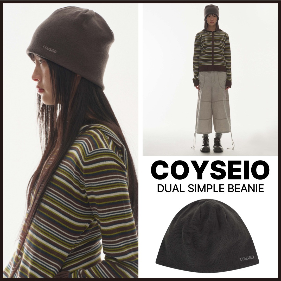 [COYSEIO]◆韓国大人気◆ DUAL SIMPLE BEANIE ◆追跡可◆