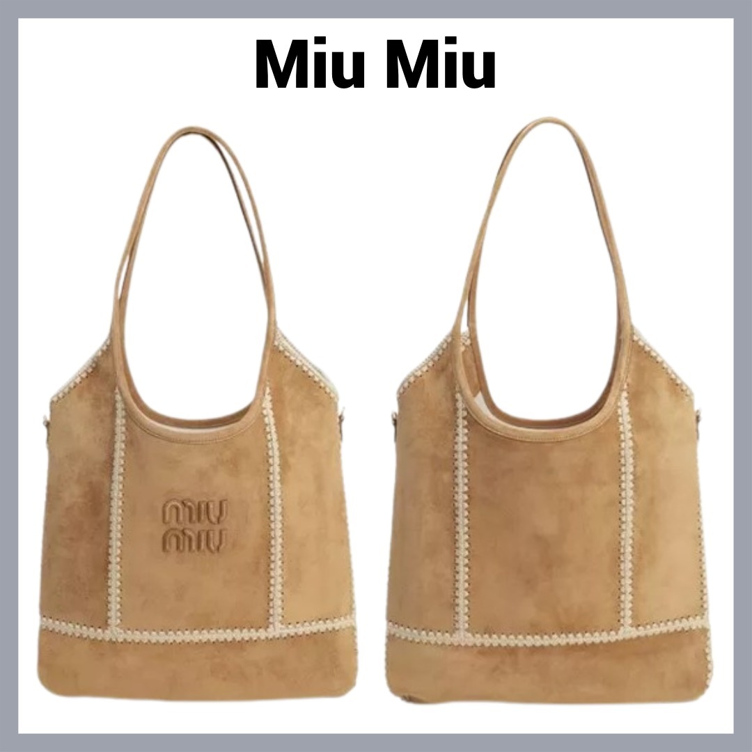 【Miu Miu】Ivy スエード バッグ（ベージュ）