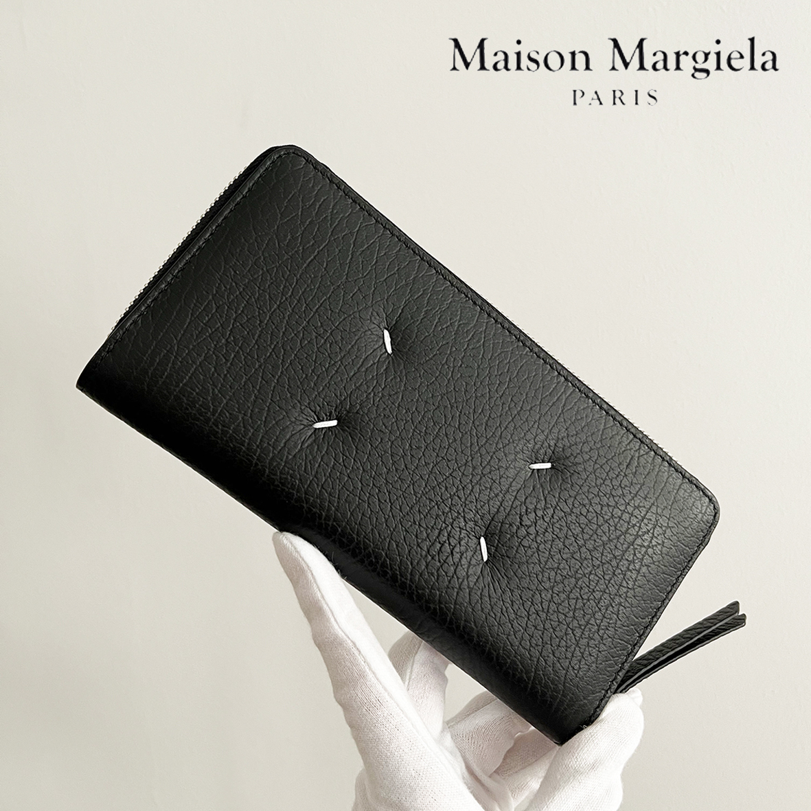 Maison Margiela☆【特価】LONG ZIP WALLET ブラック 長財布