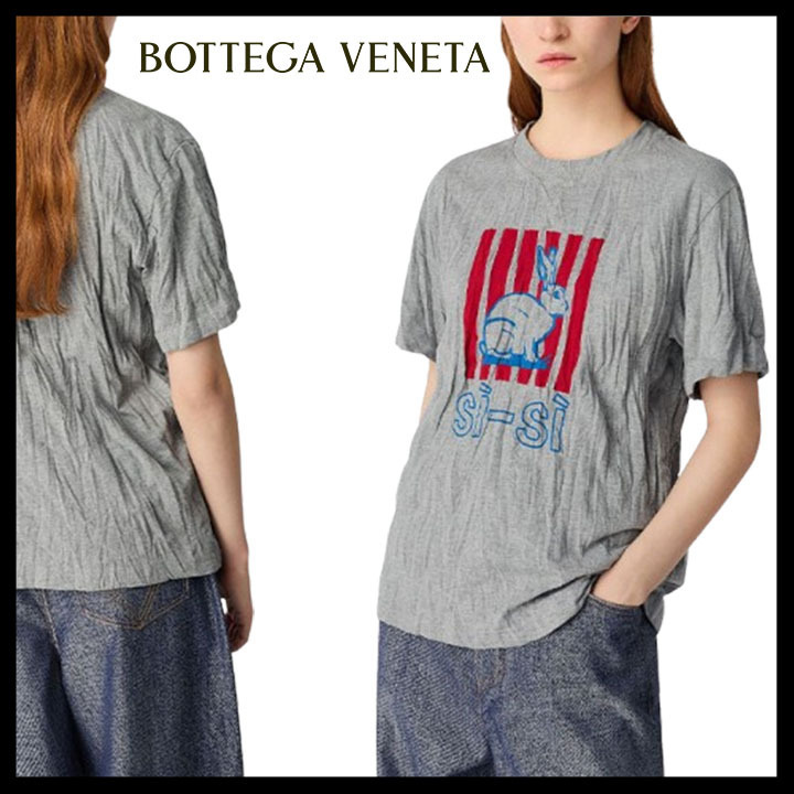 Bottega Veneta直営店 クラッシュプリントジャージーTシャツ