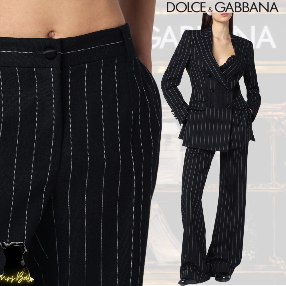 Dolce&Gabbana パンプスに ピンストライプ ウールパンツ 関送無