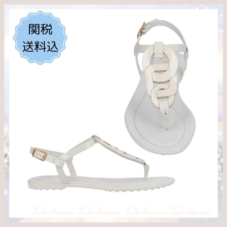 【関税送料込】TOD'S◆トングサンダル アンクルストラップ付き