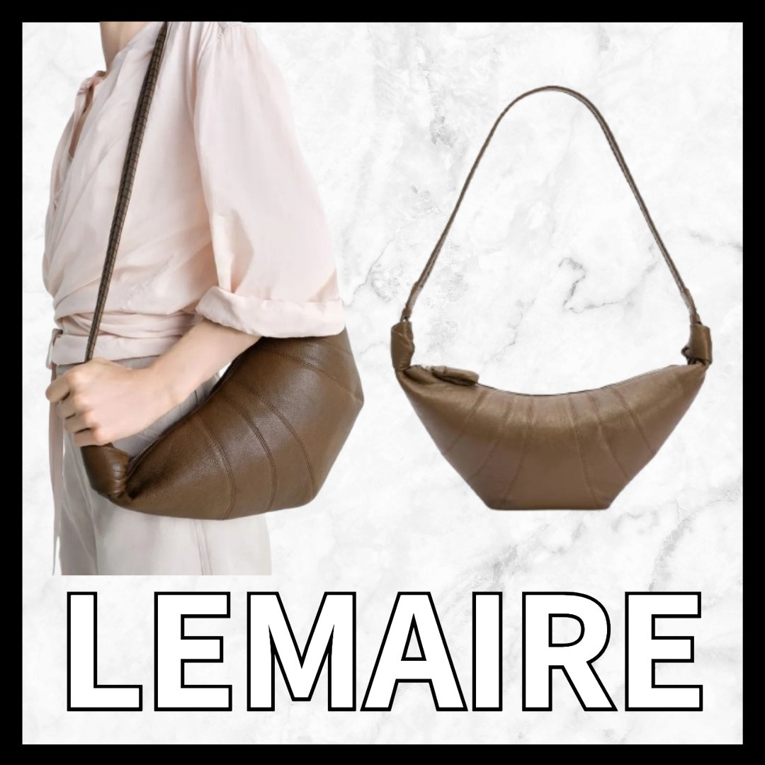 LEMAIRE ルメール 編み込みレースミディアムクロイスバッグ 茶