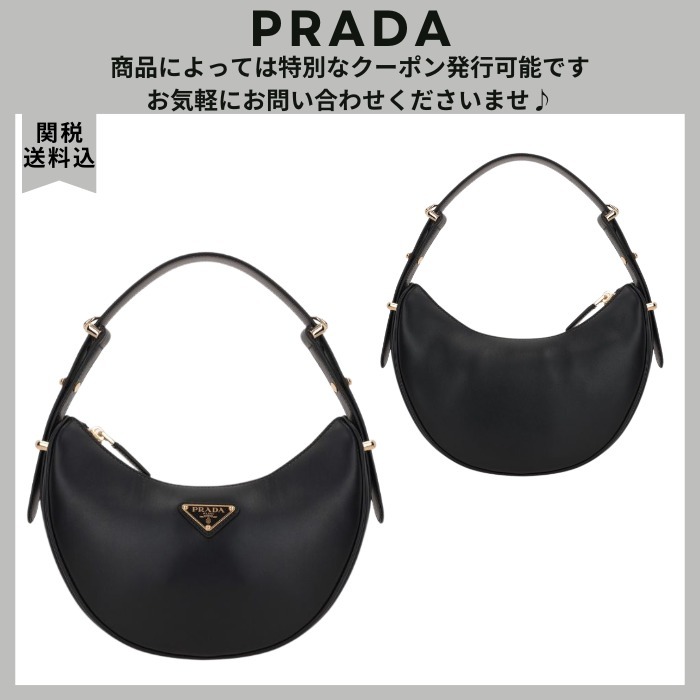 VIP価格.PRADA アーケ スモール レザー ショルダーバッグ 関送込