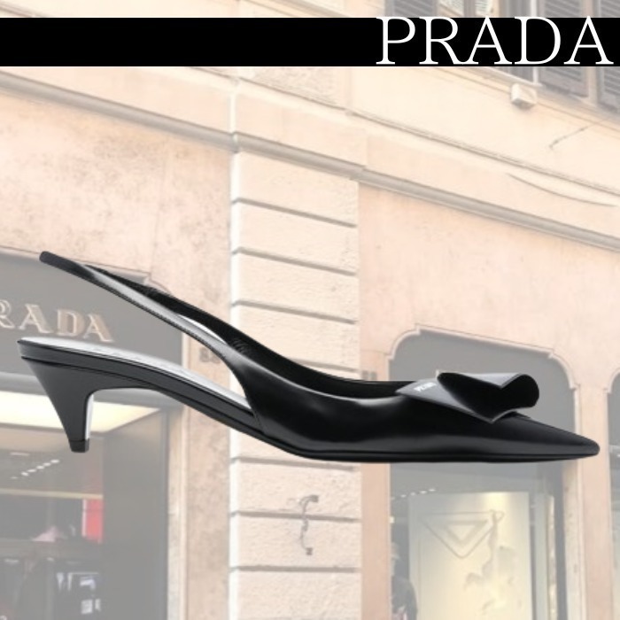 関税込★VIP価格【PRADA】スリングバックパンプス