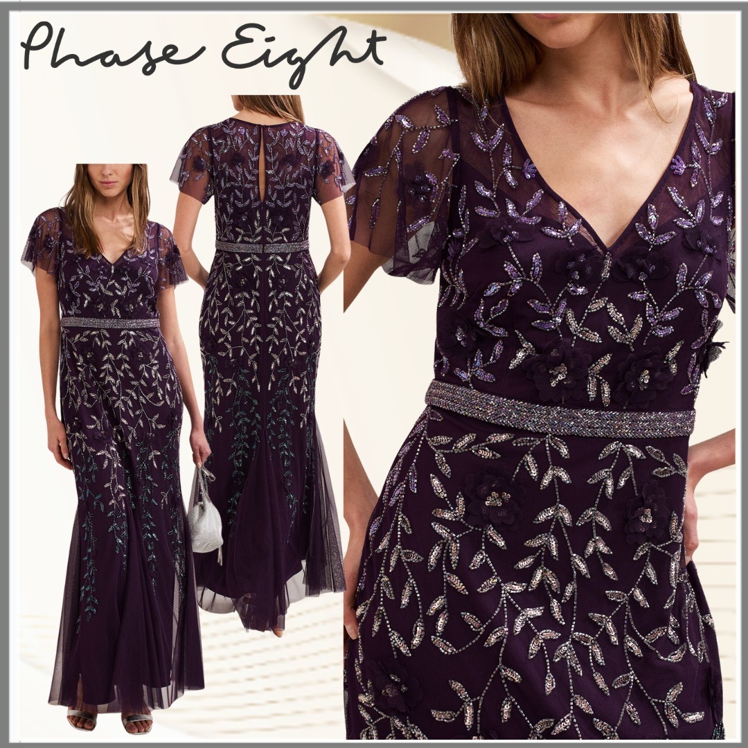 【Phase Eight】カイダビーズドレス