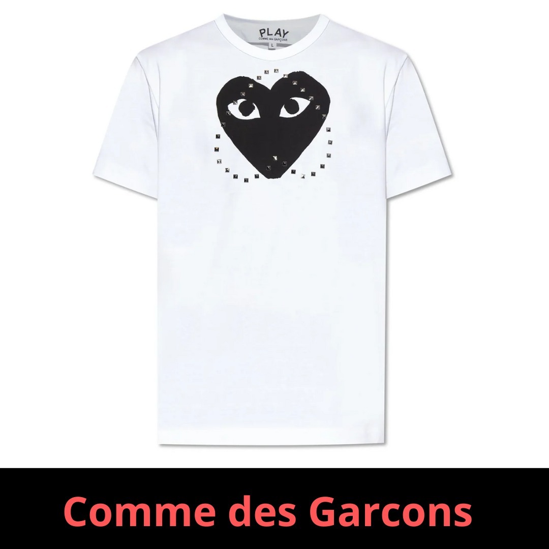 Comme des Garcons Play ハートプリント スタッズ Tシャツ
