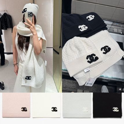 フェミニンなカメリア♡25A【CHANEL】ストール CHANEL - シャネル カメリア ストール ココマーク カシミヤ100