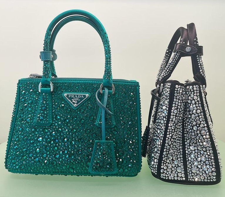 ハンドバッグ PRADA 1BA906_2AWL GALERIA SATIN MINI BAG WITH CRYSTALS