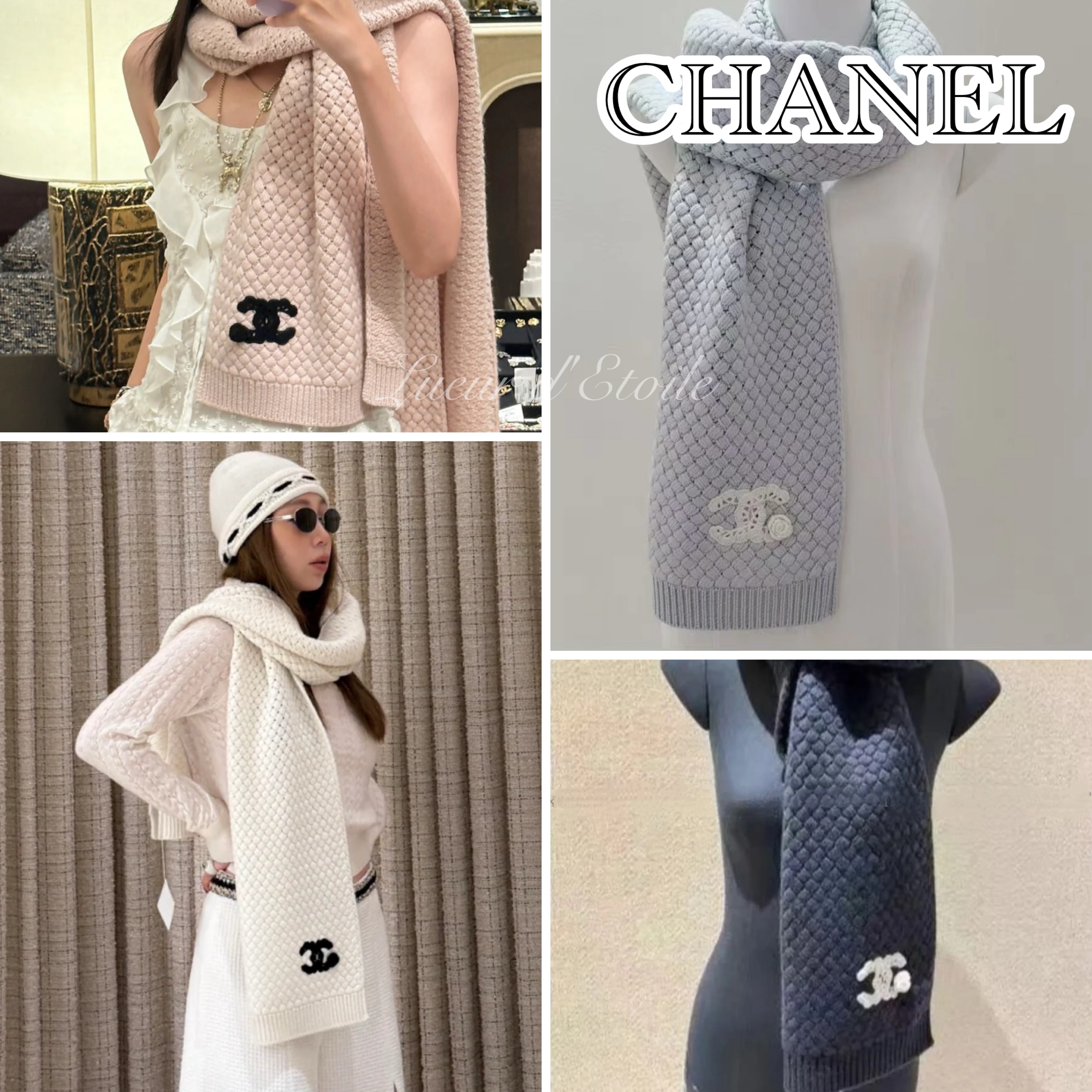 【ふわもこ♡】CHANEL マフラー ストール カメリア 25A