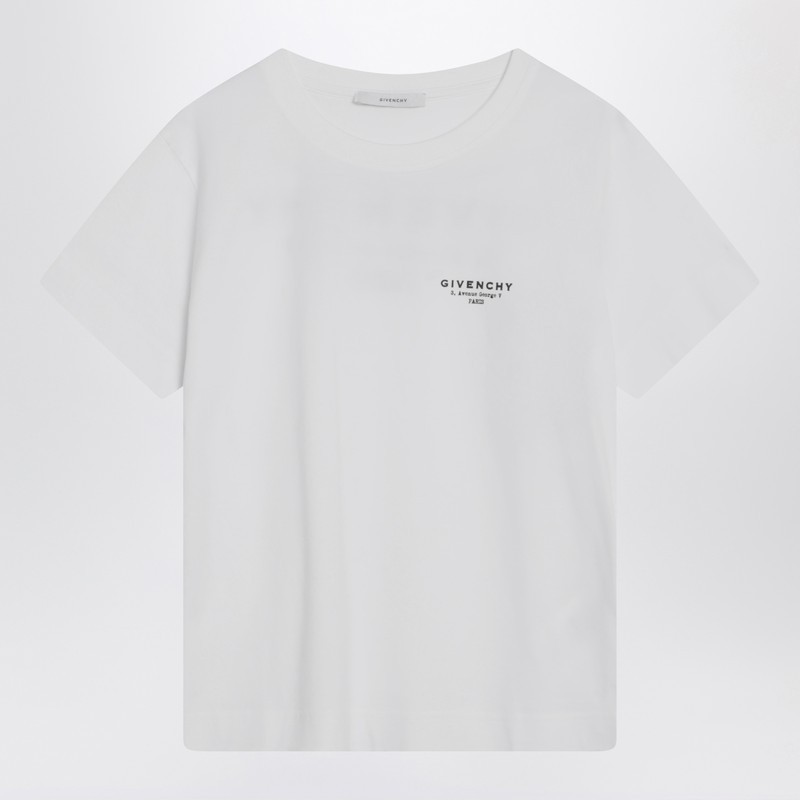 【関税&送料込】Givenchy White Cotton T-Shirt With Logo