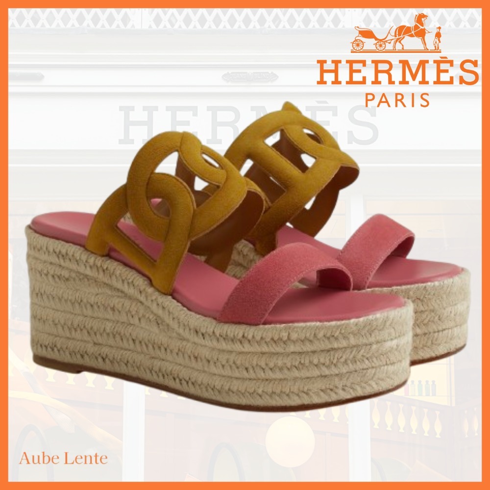 夏の足元に映える◆【HERMES】Ithea30 エスパドリーユ サンダル