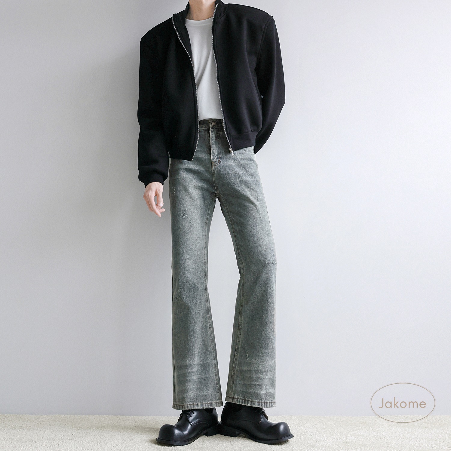 ジーンズ フレアパンツ レトロ お出かけ
