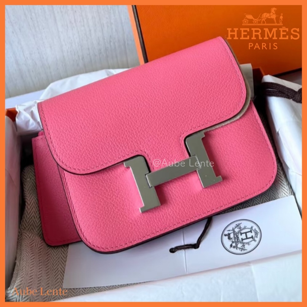 上品コンパクト財布☆【HERMES】Constance Slim ジップ付き
