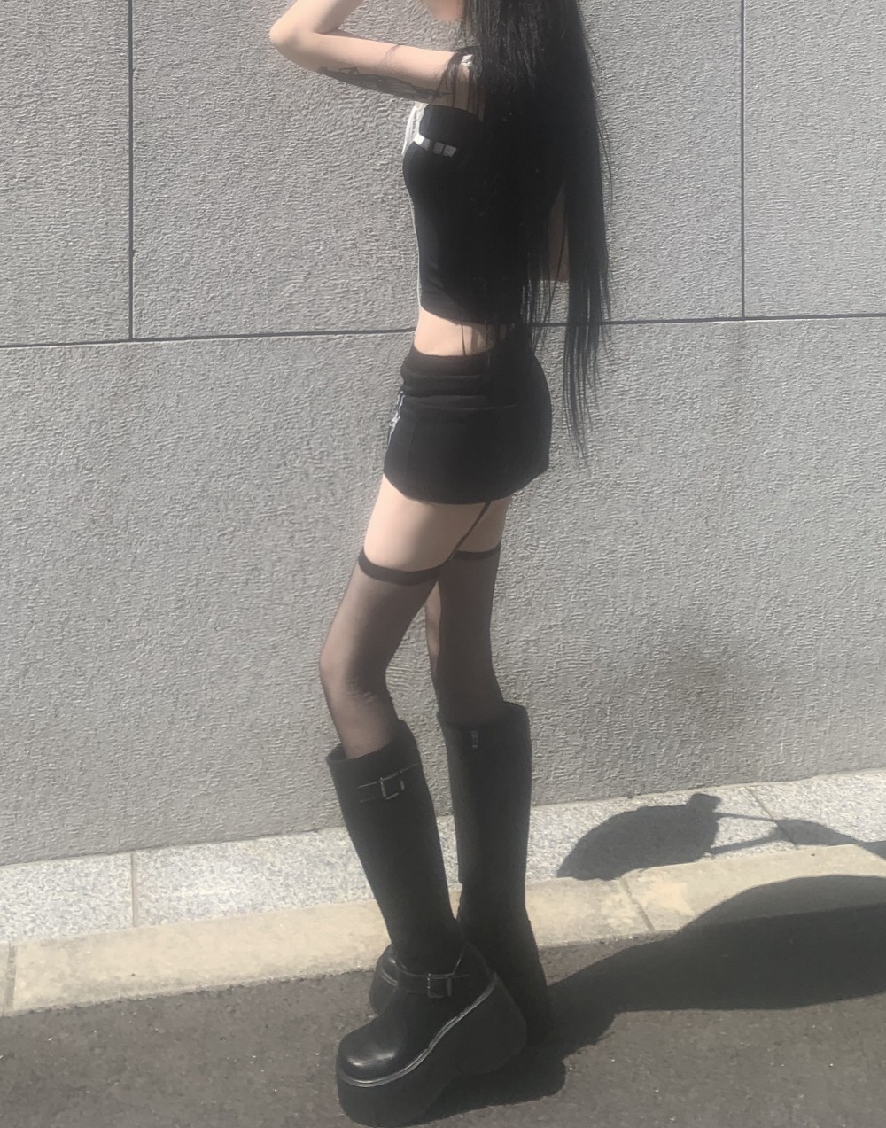 【suzen】Ludena Tattoo Low-Waist Skirt