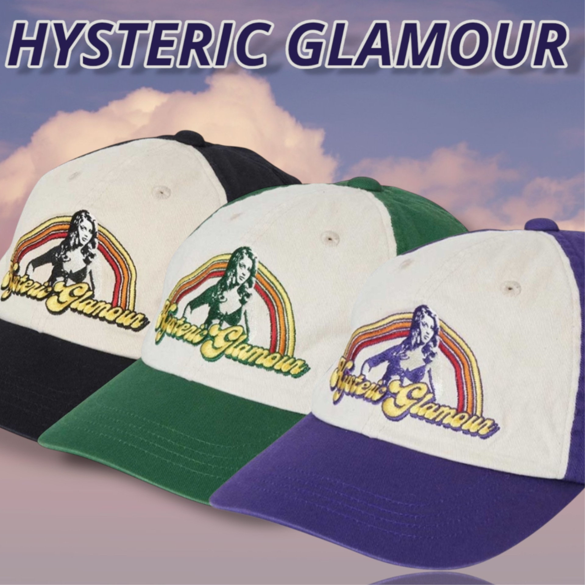 ☆国内発送☆【HYSTERIC GLAMOUR】レインボーモチーフキャップ
