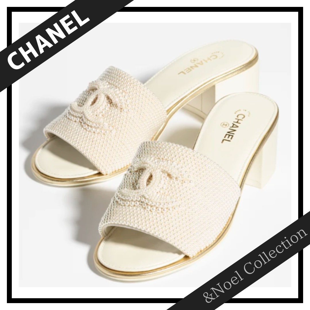 【美しいパール♢フェミニン】CHANEL *ミュール サンダル