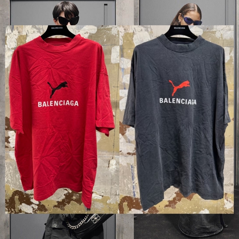 都会的 バレンシアガ×プーマ Tシャツ PUMA CAT オーバーサイズ