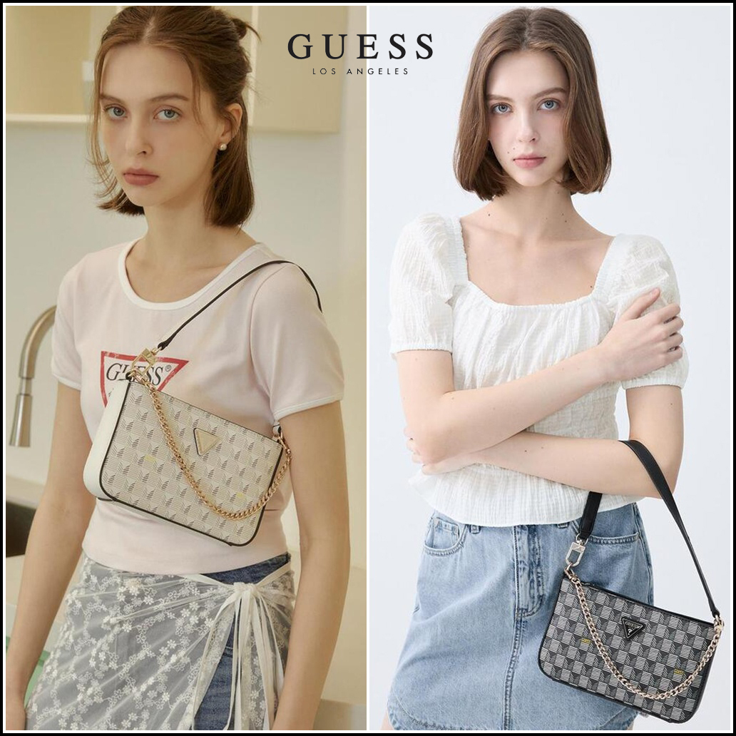 【GUESS ゲス】G WAVE II Pattern Chain ミニショルダーバッグ